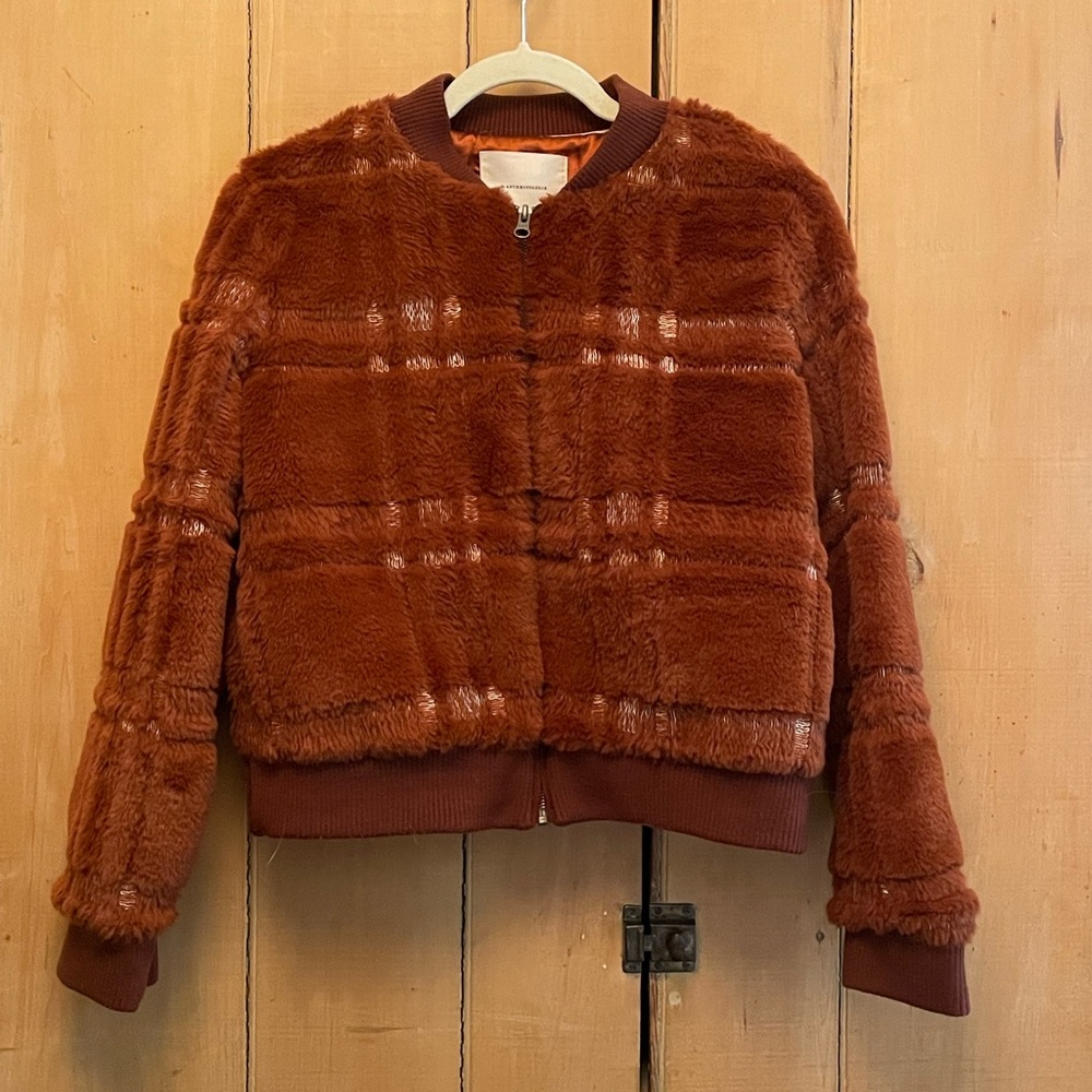 Anthropologie Burnt Orange Bomber Jacket | Small